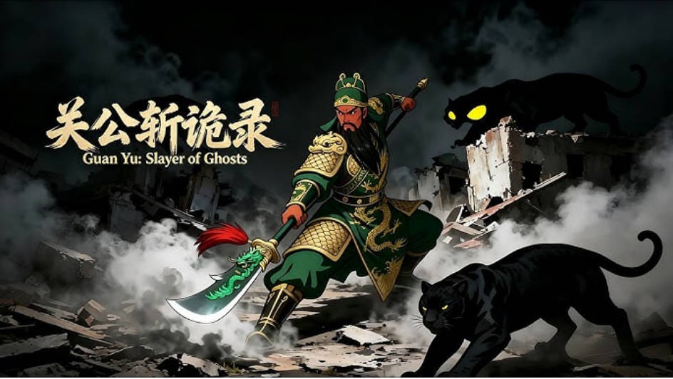 关公斩诡录 Ai漫剧封面图