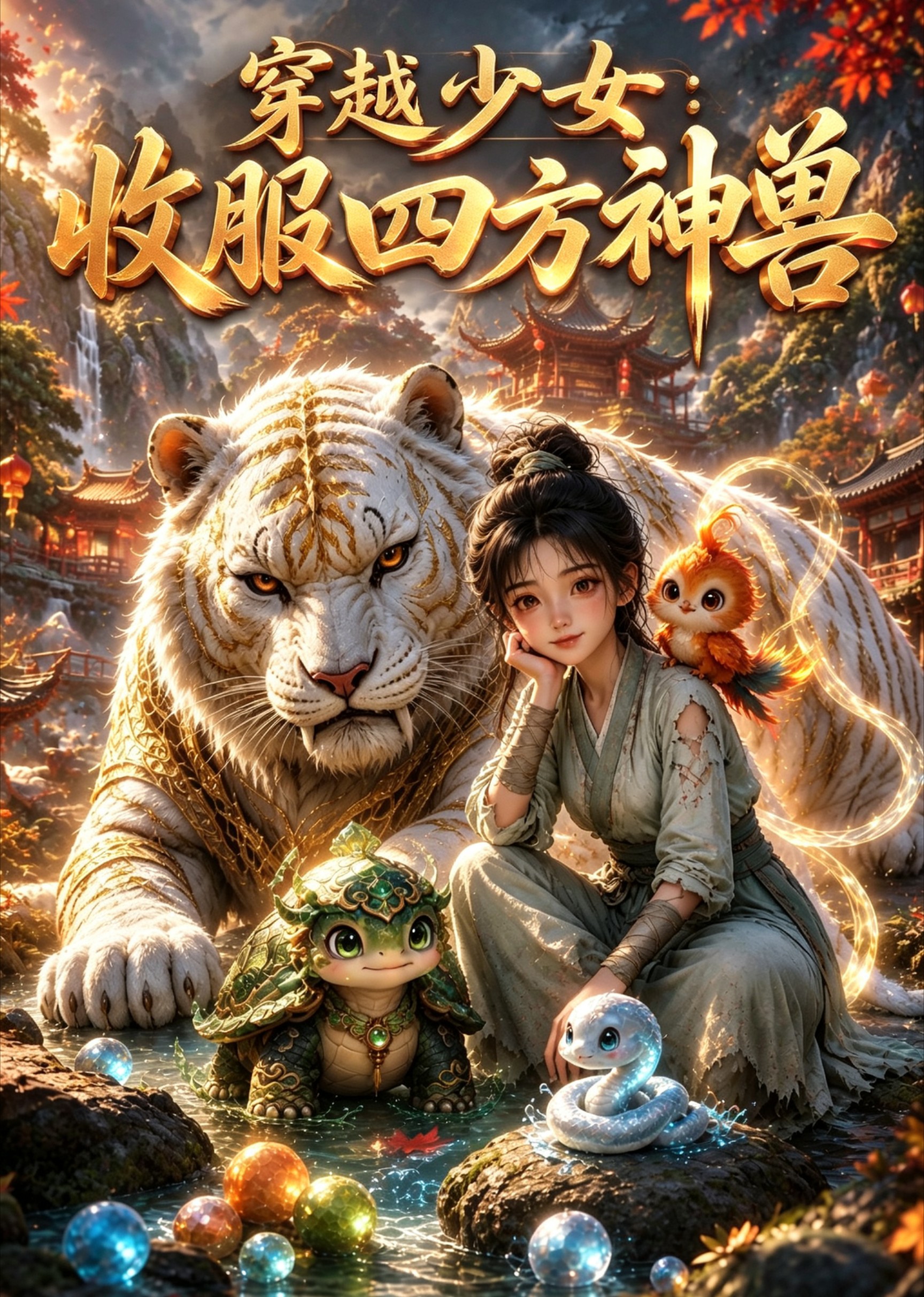 穿越少女收服四方神兽封面图